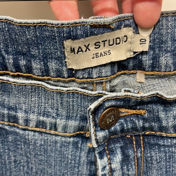 Max Studio denim jeans women’s size 10 w/ 33” inseam - Picture 3 of 5